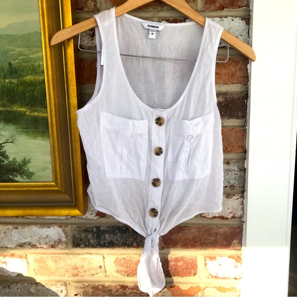 Express Linen Crop Top
